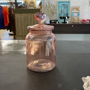 Pink Canister with heart lid